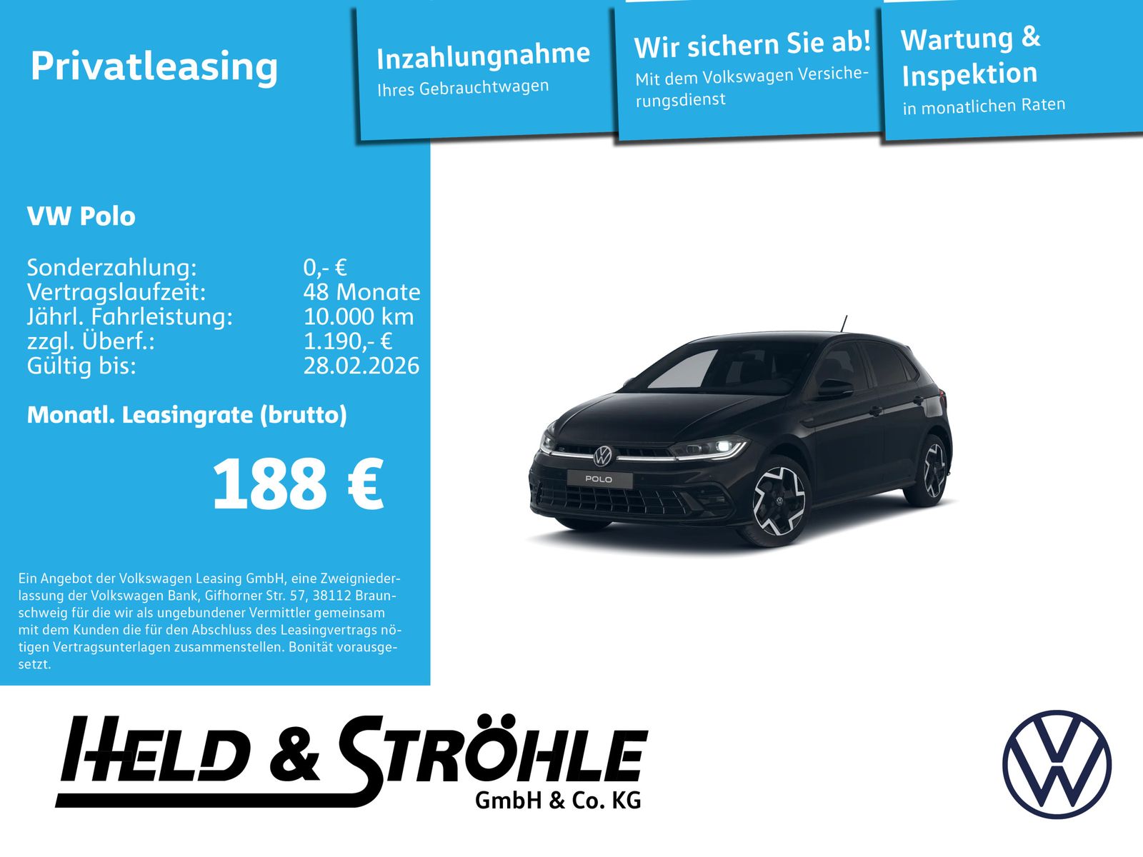 Volkswagen Polo R-Line 1.0l RFK SHZ IQ Drive Licht und Sich