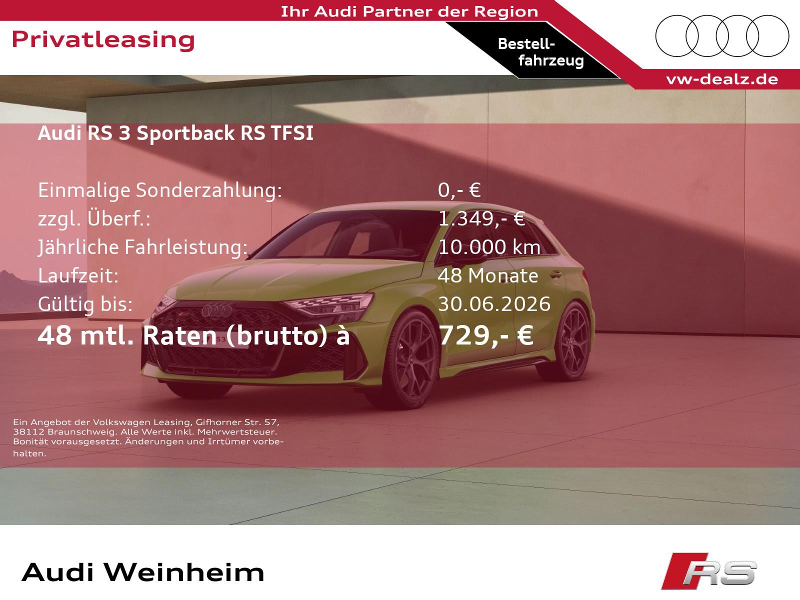 Audi RS3 Sportback S tronic LED DAB Klima  ALU 19"