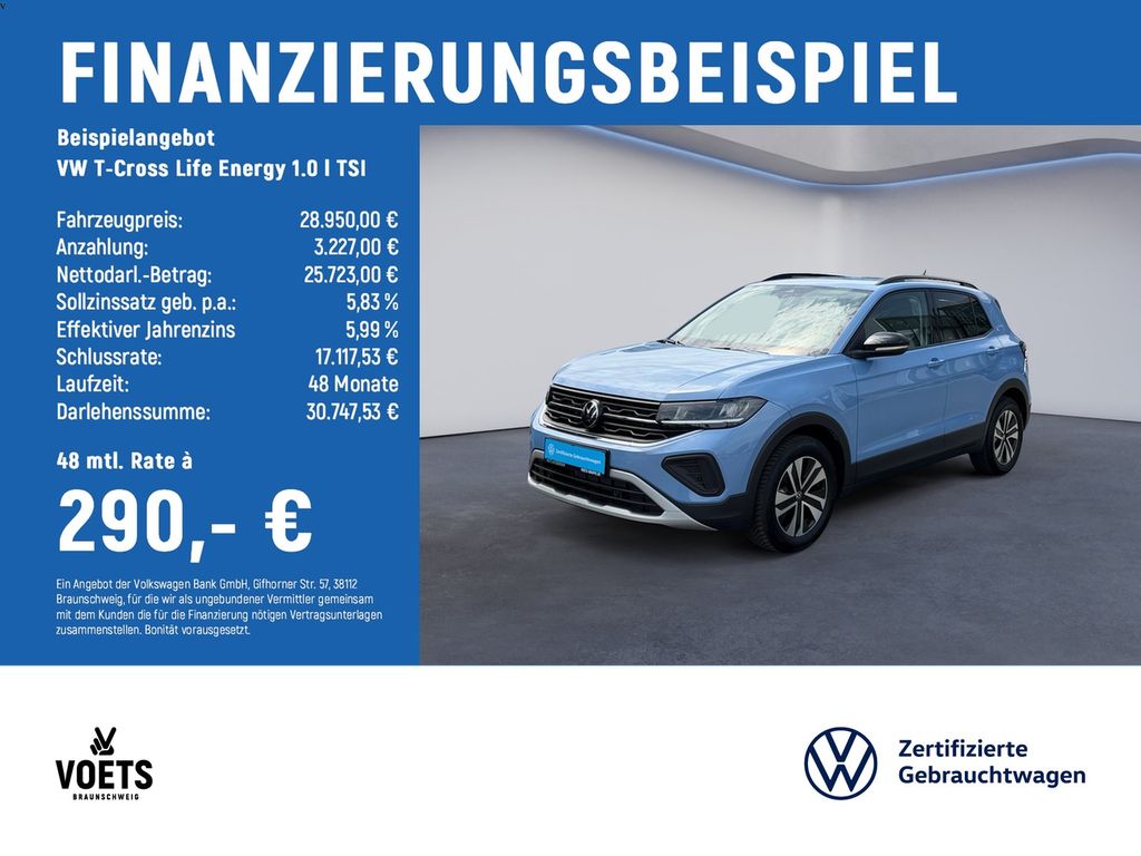 T-Cross Life Energy 1.0 l TSI KEYLESS+TRAVELASSI