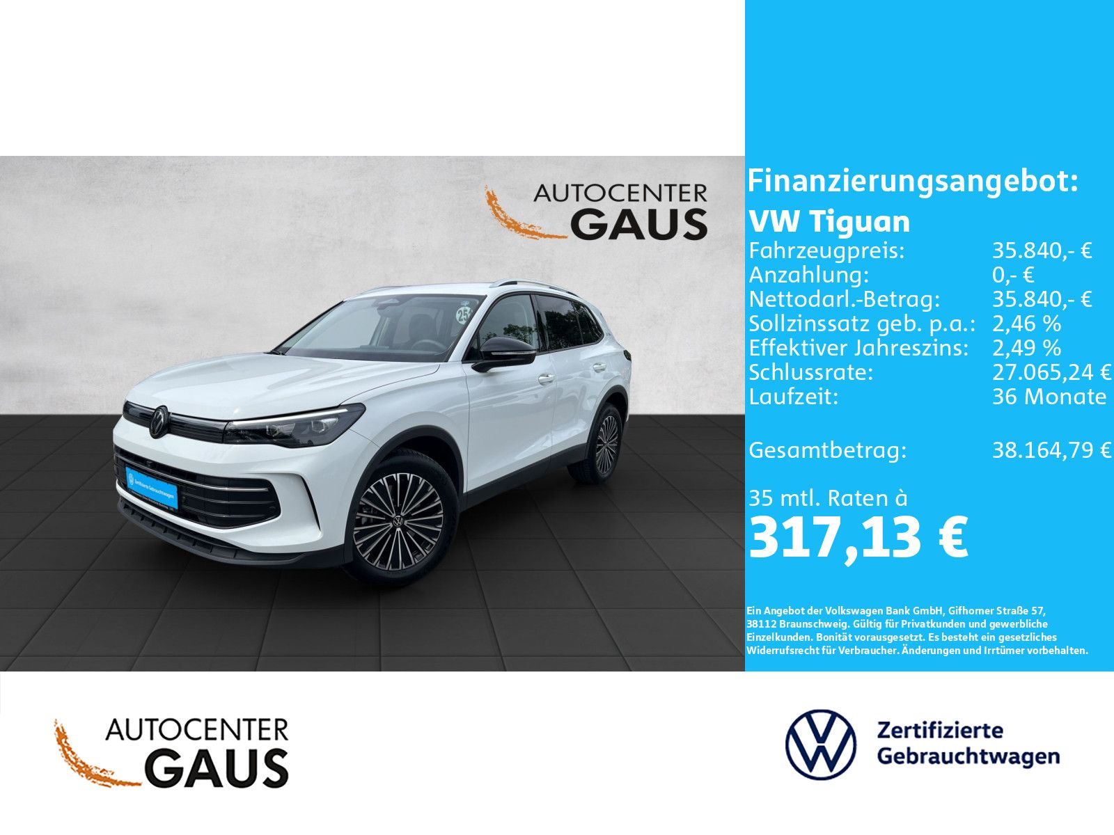 Tiguan Goal 2.0 TDI DSG AHK*Navi*ACC*LED*CarPlay