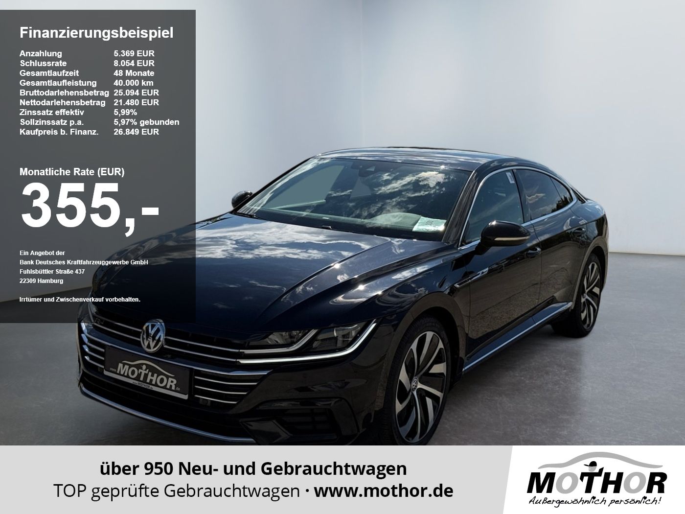 Volkswagen Arteon R-Line 2.0TDI DSG Standheizung Lüftung AC