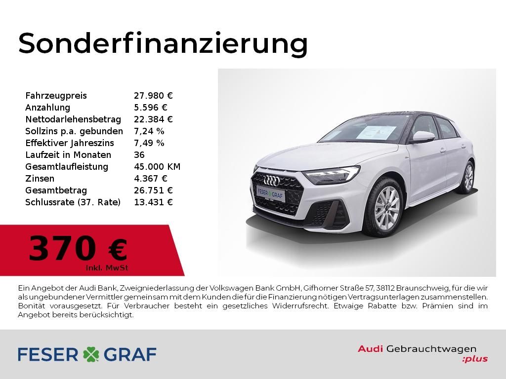 A1 Sportback S line 30 TFSI S tronic SHZ Klima