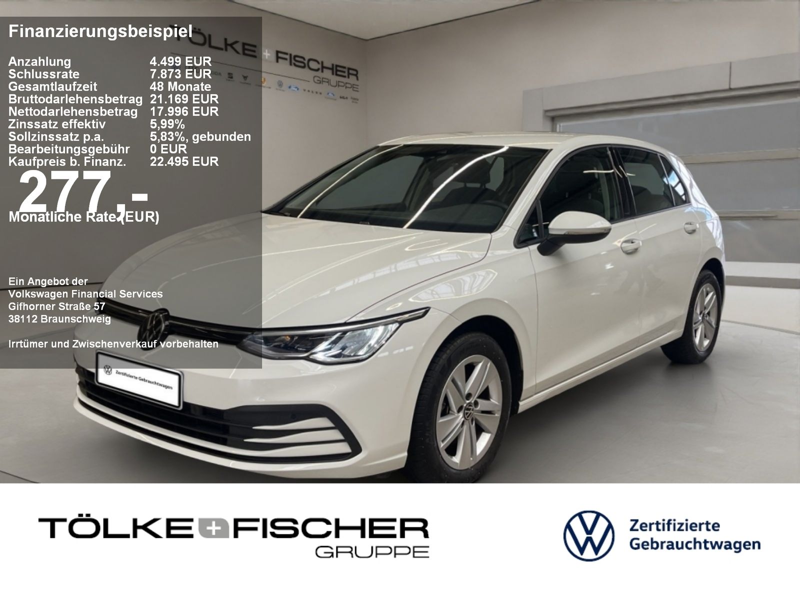 Volkswagen Golf VIII 1.0 eTSI Life ACC AUT Kam. Navi LED LM foto 1