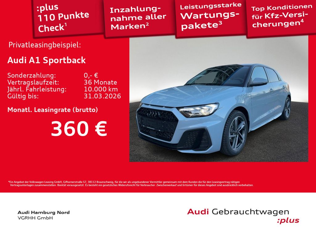 A1 Sportback 30 TFSI S line S tronic ACC CarPlay