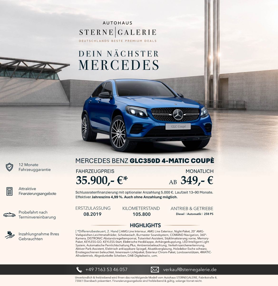 Mercedes-Benz GLC 350 D/COUPÉ/BURMS/DISTRO+/TOTW/MEMORY/AHK foto 21