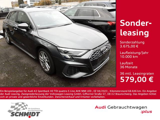 Audi A3 Sportback 40 TDI quattro S Line AHK MMI LED