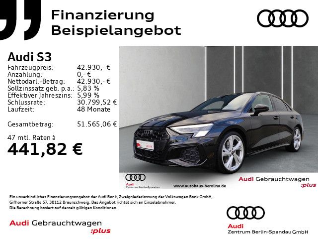 Audi S3 Lim. *MATRIX*B&O*Opt.-Schwarz+*NAV+*R-CAM*