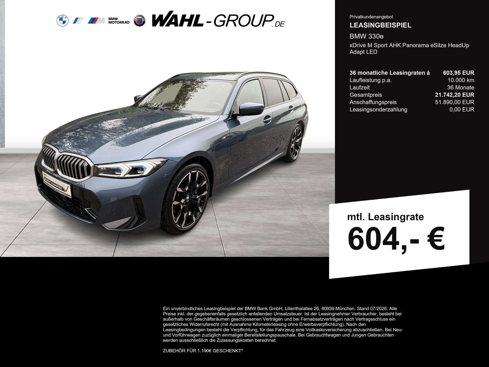 BMW 330e xDrive M Sport AHK Panorama eSitze HeadUp A