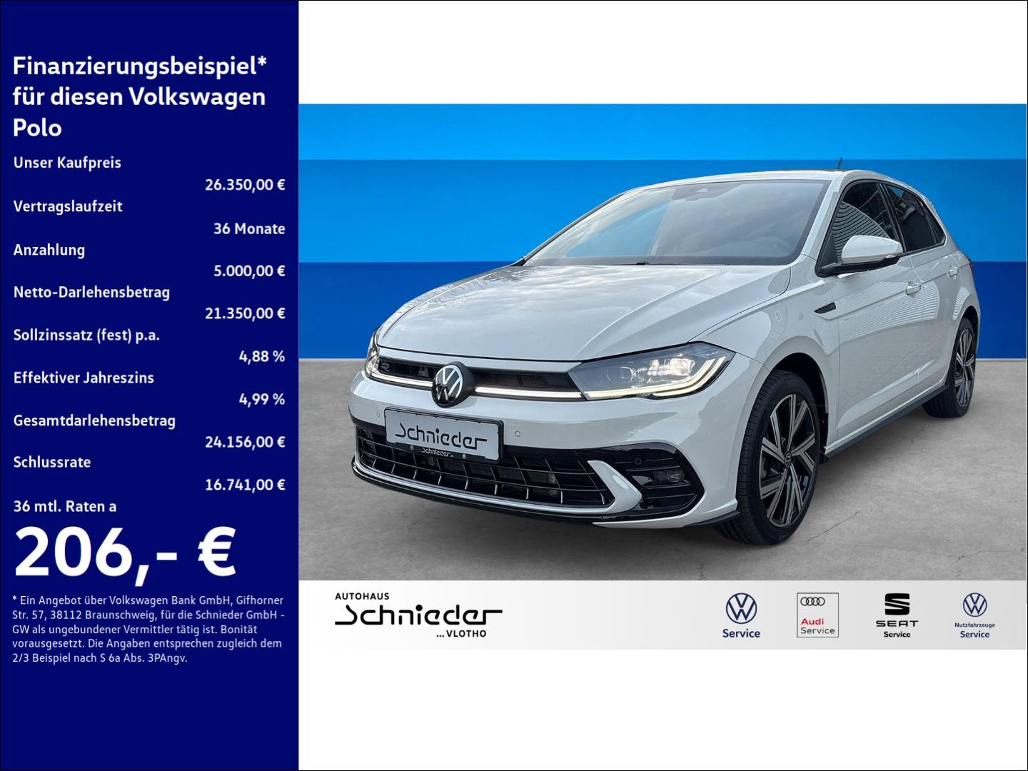 Volkswagen Polo R-Line 1.0 TSI CarPlay Cam IQ-Light PDC vo+