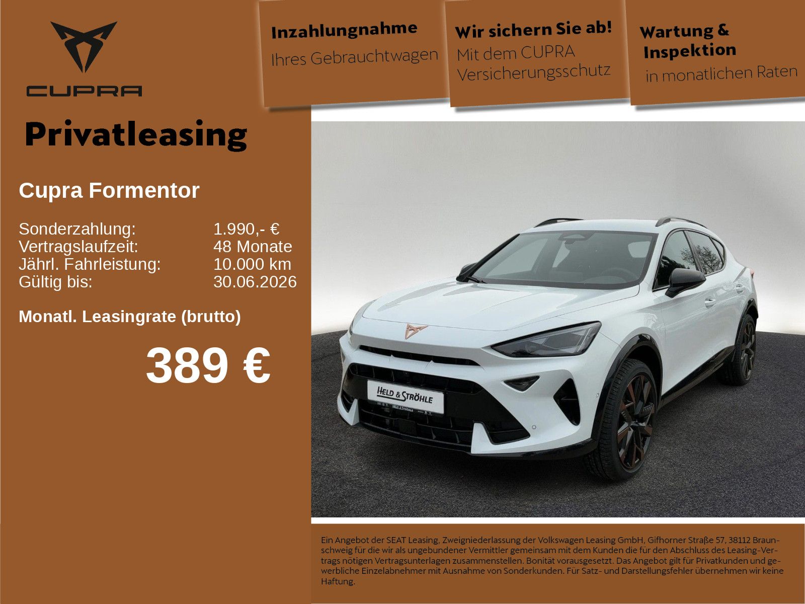 Cupra Formentor VZ 2.0 TSI 19 AHK MATRIX NAVI SHZ 360°