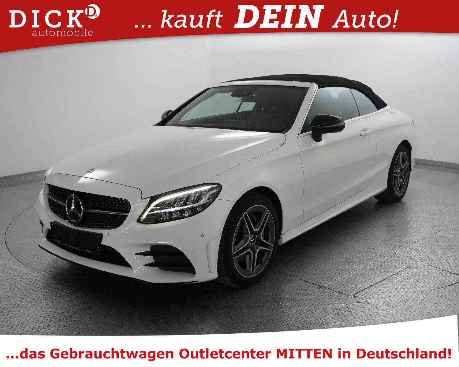 Fahrzeugabbildung Mercedes-Benz C 180 Cabrio 9G 2X AMG AIRSC+KAM+LED+ACC+NAV+SHZ