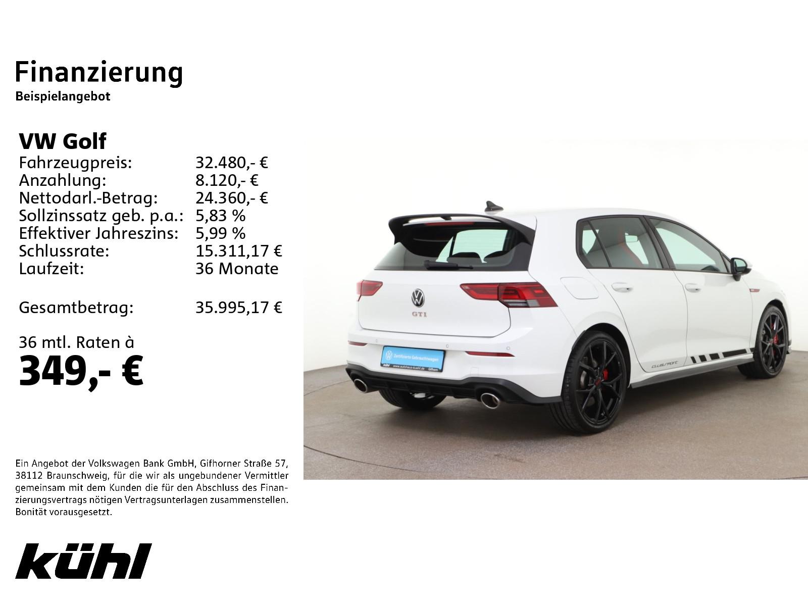 Volkswagen Golf 8 VIII GTI 2.0 TSI DSG Clubsport LED+/App, миниатюра 2