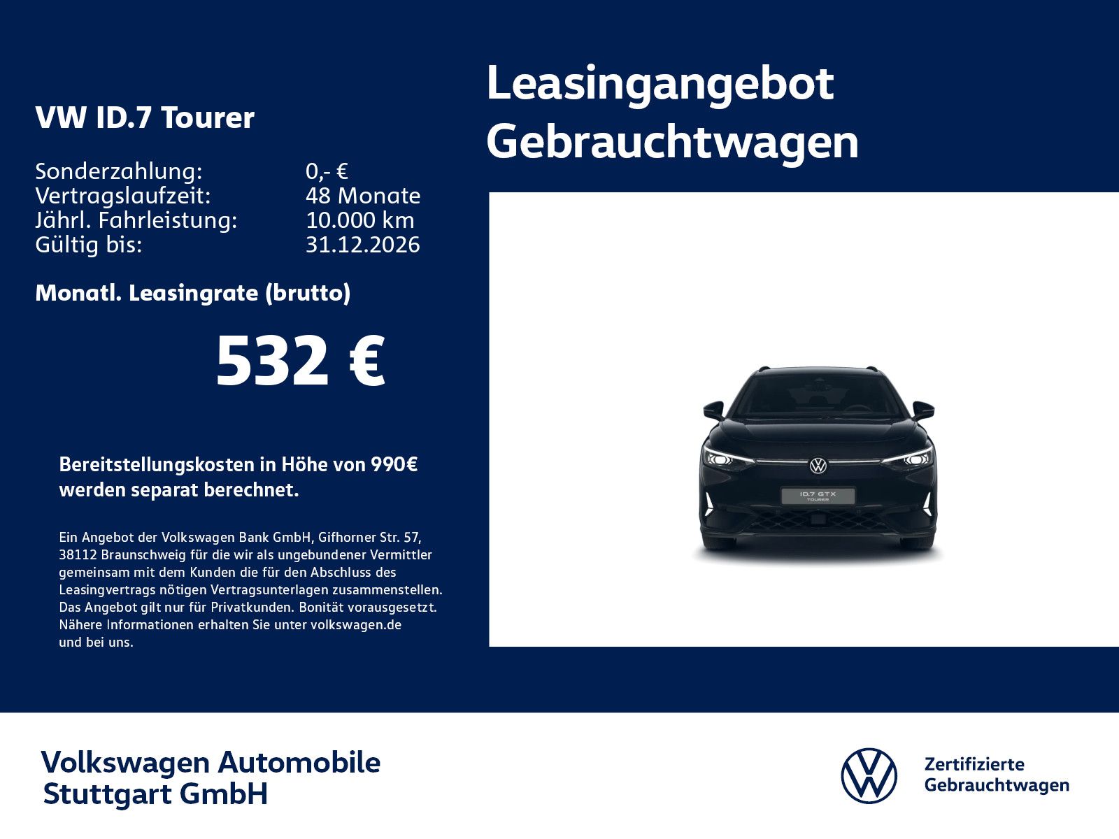 Volkswagen ID.7 Tourer GTX Navi Kamera AHK ACC LED SHZ imagem 2