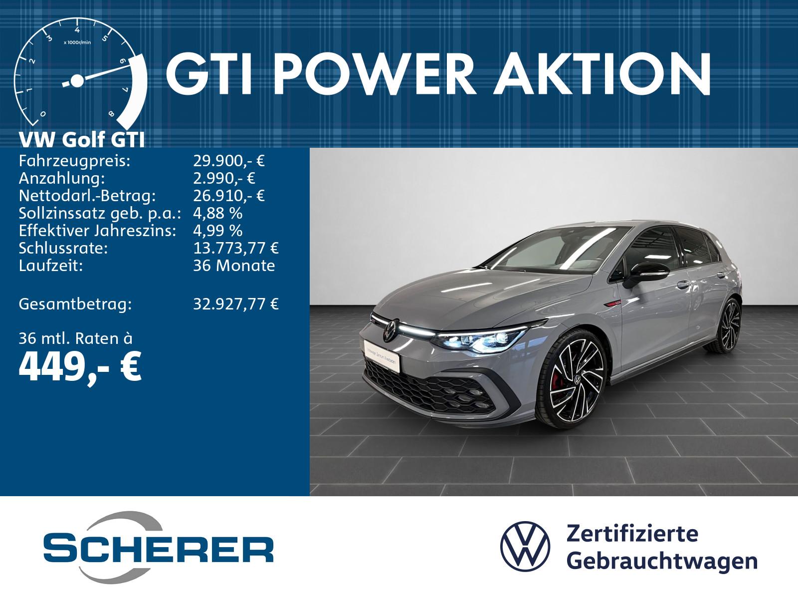 Volkswagen Golf VIII GTI 2.0 TSI DSG, Navi, Sitzh., BlackSt