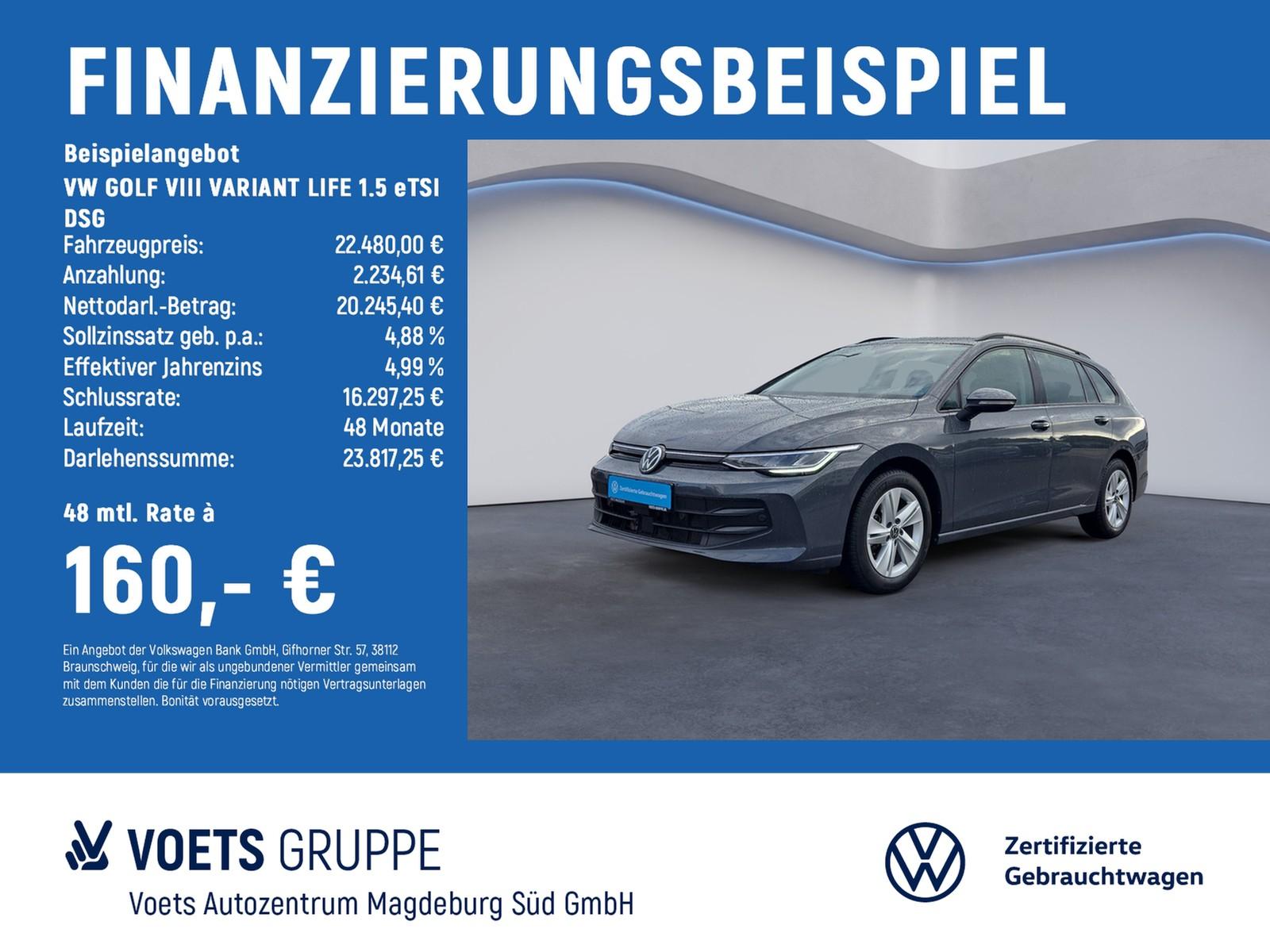 Volkswagen GOLF VIII VARIANT LIFE 1.5 eTSI DSG LED+NAVI+AHK