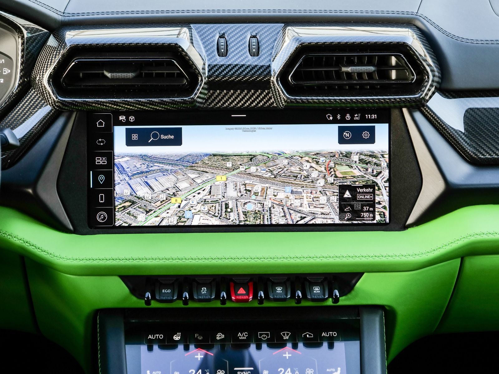 Lamborghini Urus SE Verde Selvans, Big Interior Carbon Pack foto 12