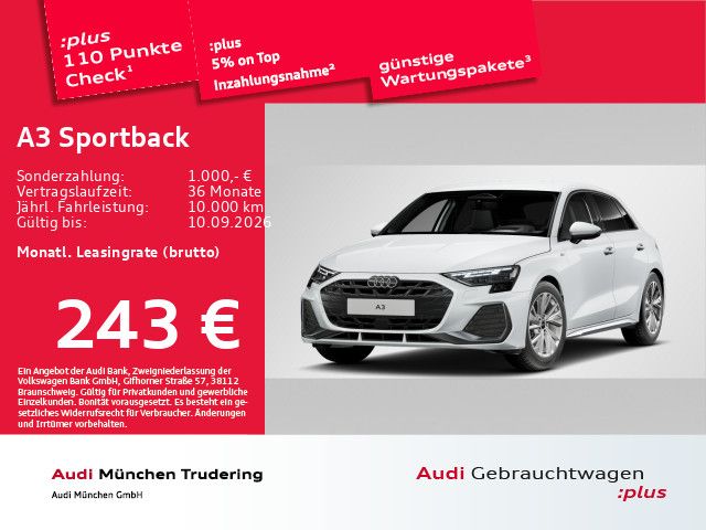 Audi A3 Sportback S line TFSI 110 kW S tronic