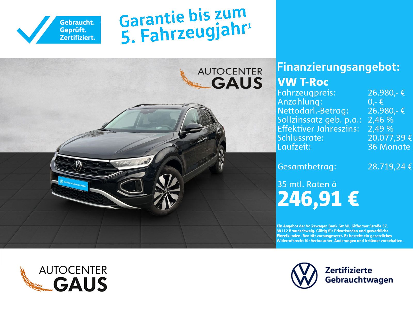 T-Roc Goal 1.0 TSI AHK*Navi*Kamera