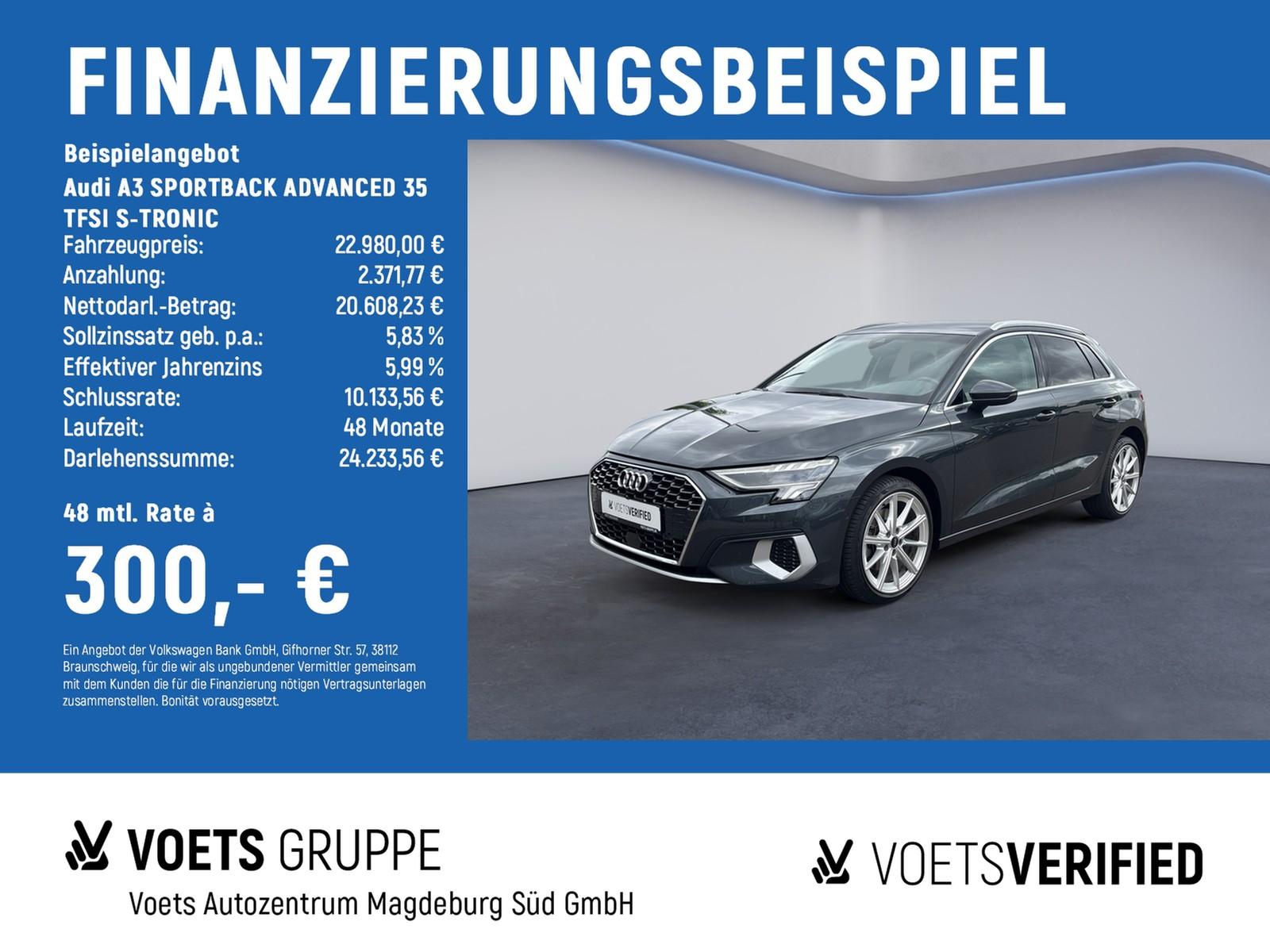 Audi A3 SPORTBACK ADVANCED 35 TFSI S-TRONIC LED+AHK+