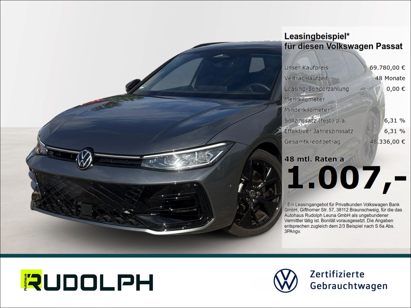 Volkswagen Passat R-Line 2.0 TSI 4Motion DSG AD StandHZG AH