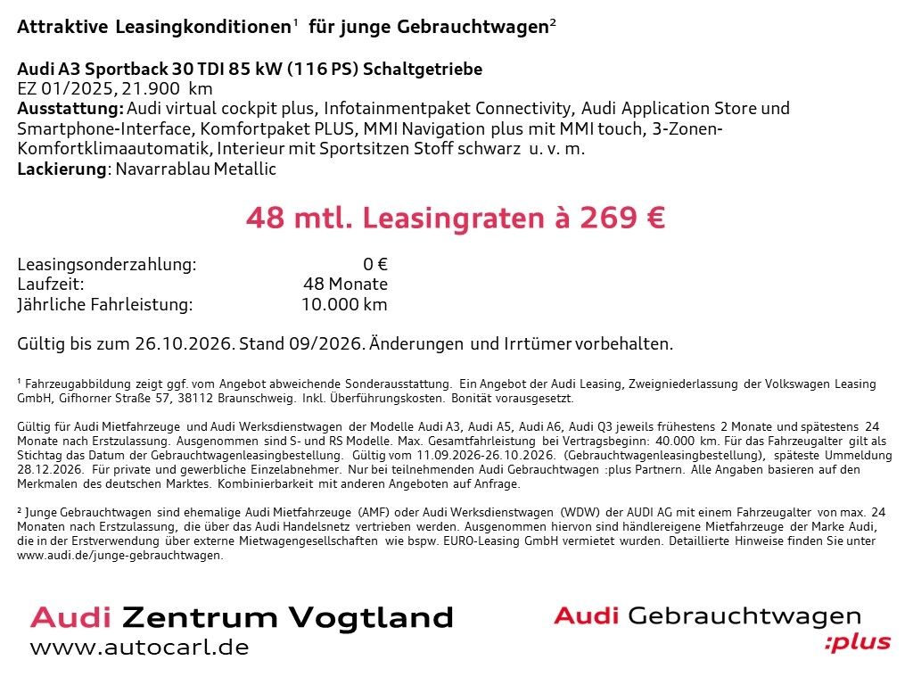 Audi A3 Sportback 30 TDI NAV/RFK/SHZ/PARKEN imagem 2
