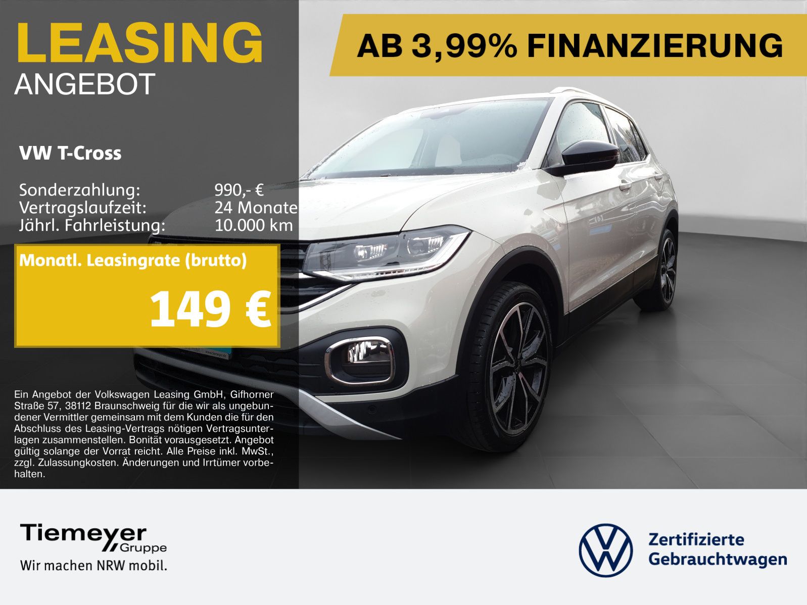 Volkswagen T-Cross 1.0 TSI DSG STYLE MATRIX LM18 AHK KAMERA