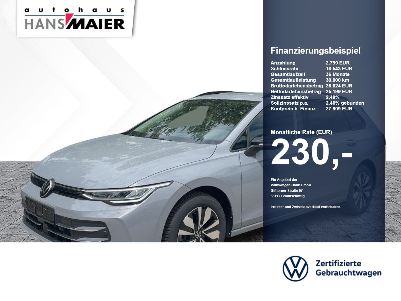Volkswagen Golf Var. TDI Goal DSG Navi RearView LED GJR foto 1