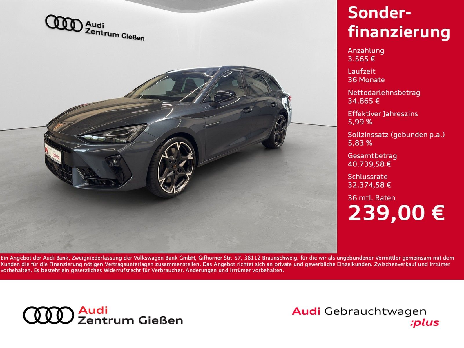 Cupra Leon Sportstourer 2.0 TSI DSG 4Drive VZ AHK ACC  imagem 2