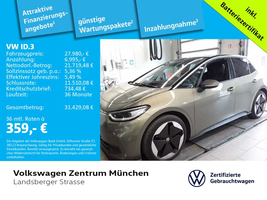 Volkswagen ID.3 Pro 150 kW WärmePu CCS IQ.Light IQ.Drive Pa imagem 2