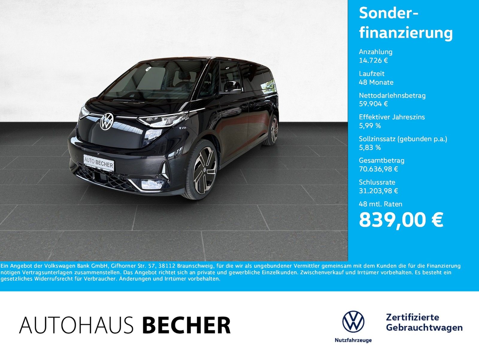 Volkswagen ID. Buzz GTX 4MOTION 1-Gang-Automatik LR /AHK