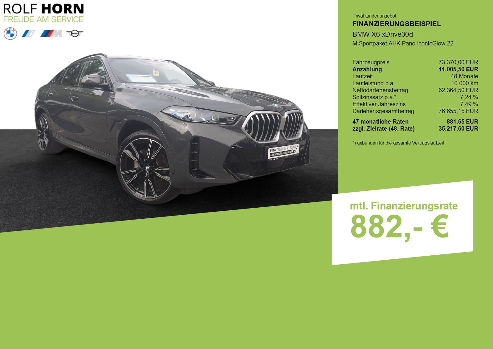 BMW X6 xDrive30d M Sportpaket AHK Pano IconicGlow 22 foto 3