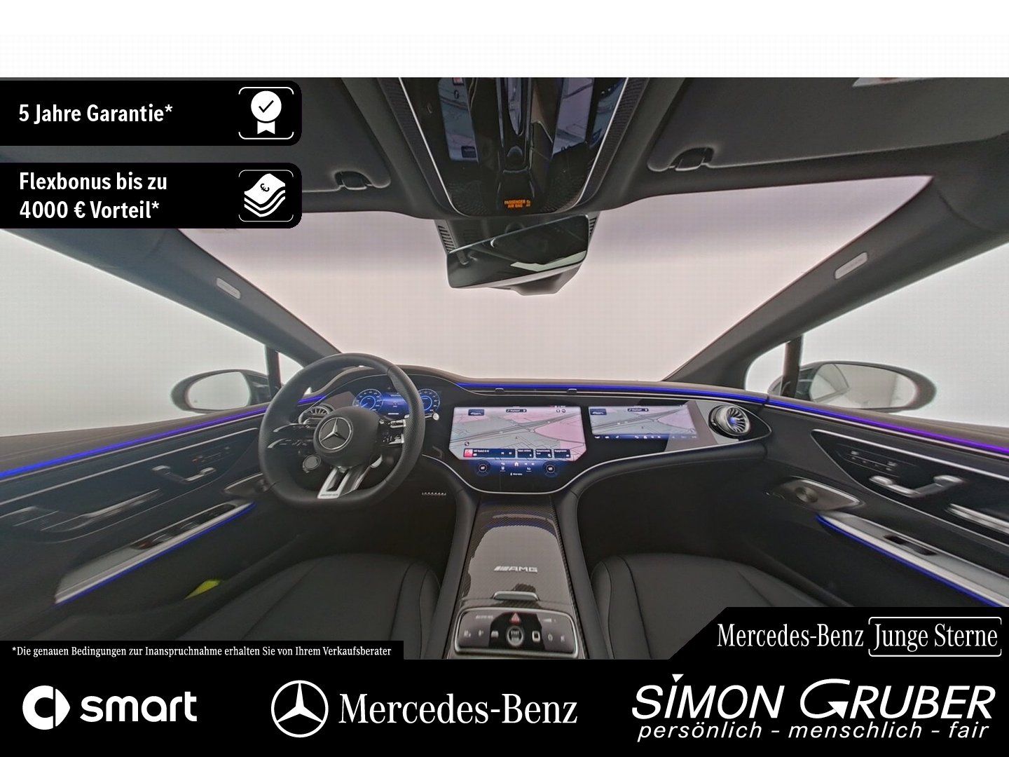 Fahrzeugabbildung Mercedes-Benz EQE 43 4M AMG NightII Carbon Airmatic HUD Hyper