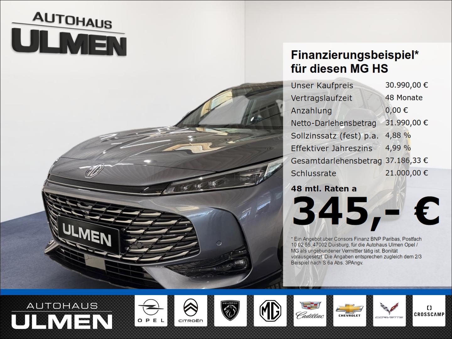 MG HS Luxury Finanzierunspreis Navi 360 Kamera LED 
