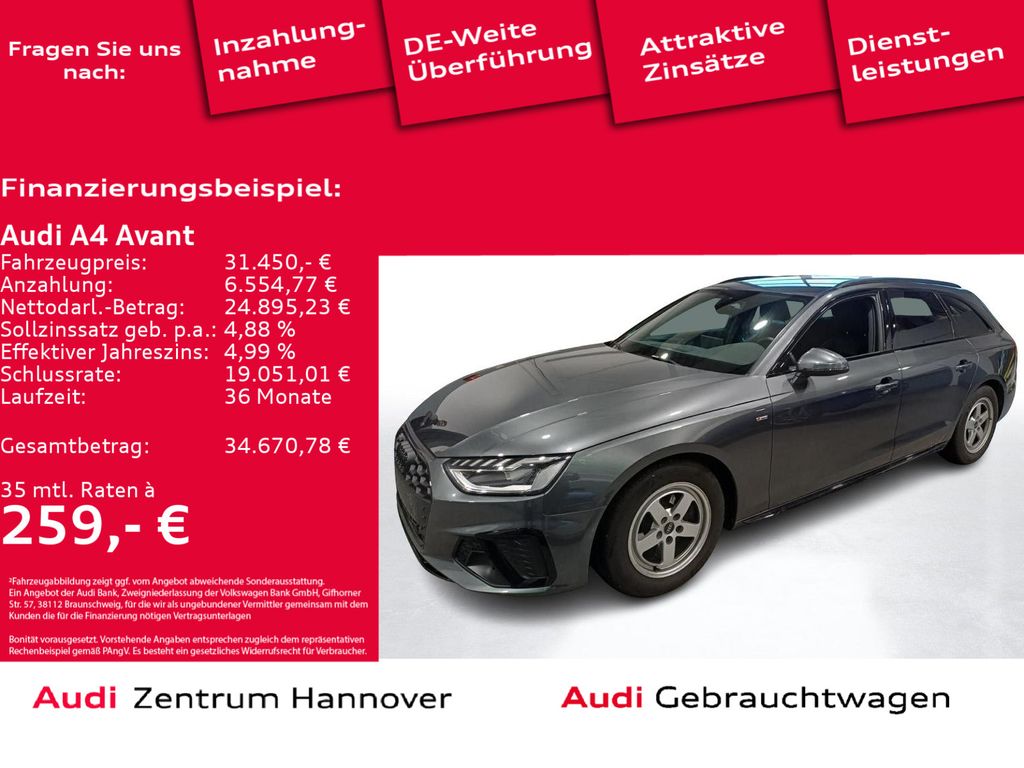 A4 Avant S line 35 TFSI AHK Navi virtual LED DAB