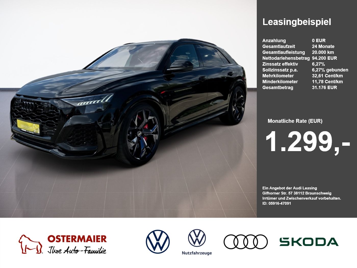 Audi RS Q8 QUATTRO 4.0TFSI 600PS.MATRIX.NAVI.PANO.AHK