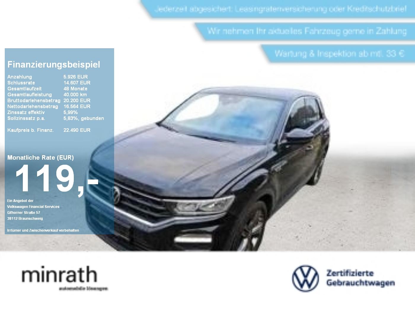 Volkswagen T-Roc SPORT 1.5 TSI DSG AHK+VIRT+ACC+NAVI+RFK+SH