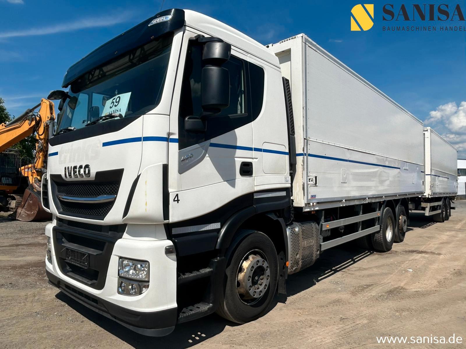Iveco Stralis AS260S46/2x LBW/Schwenkwand/Krone Anhäng