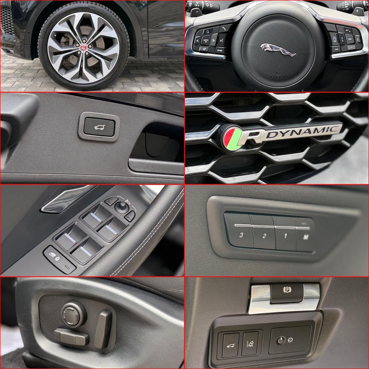JAGUAR E-PACE R-DYNAMIC 4WD 300ch - HAYON ÉLECTRIQUE - PACK SPORT - RÉGLAGE ÉLECTRIQUE DES SIÈGES - 1ERE MAIN - HISTORIQUE ENTRETIEN COMPLET