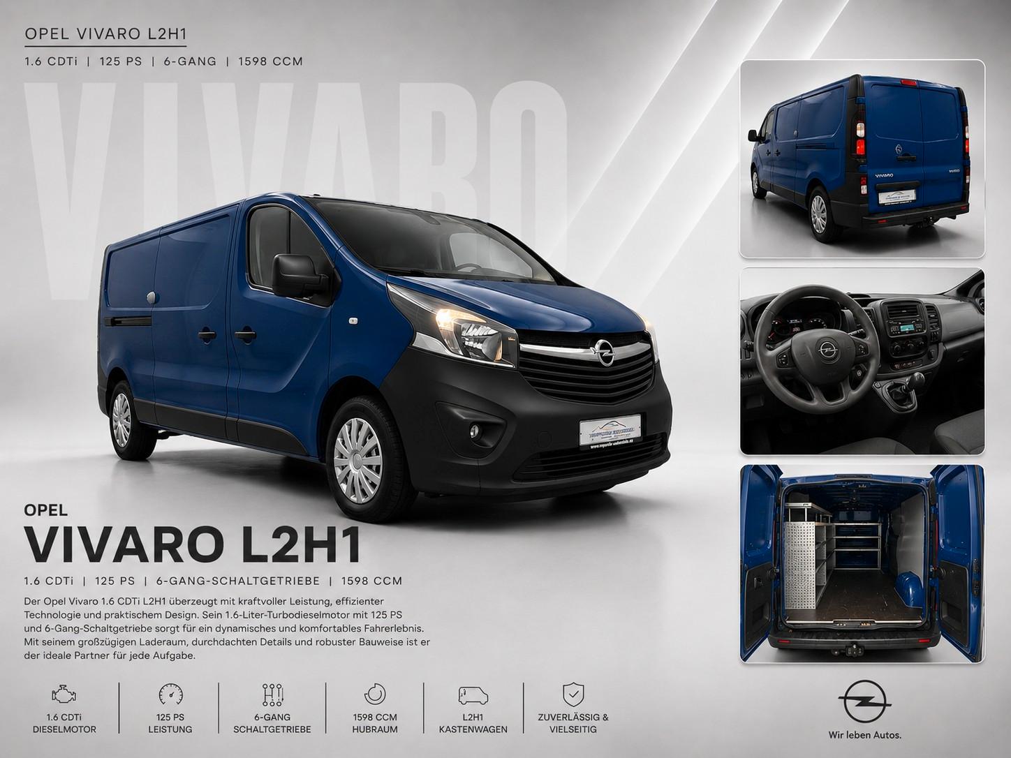 Opel Vivaro 1.6 CDTi L2H1 *KLIM*TEMP*PDC*AHK*REGALE*