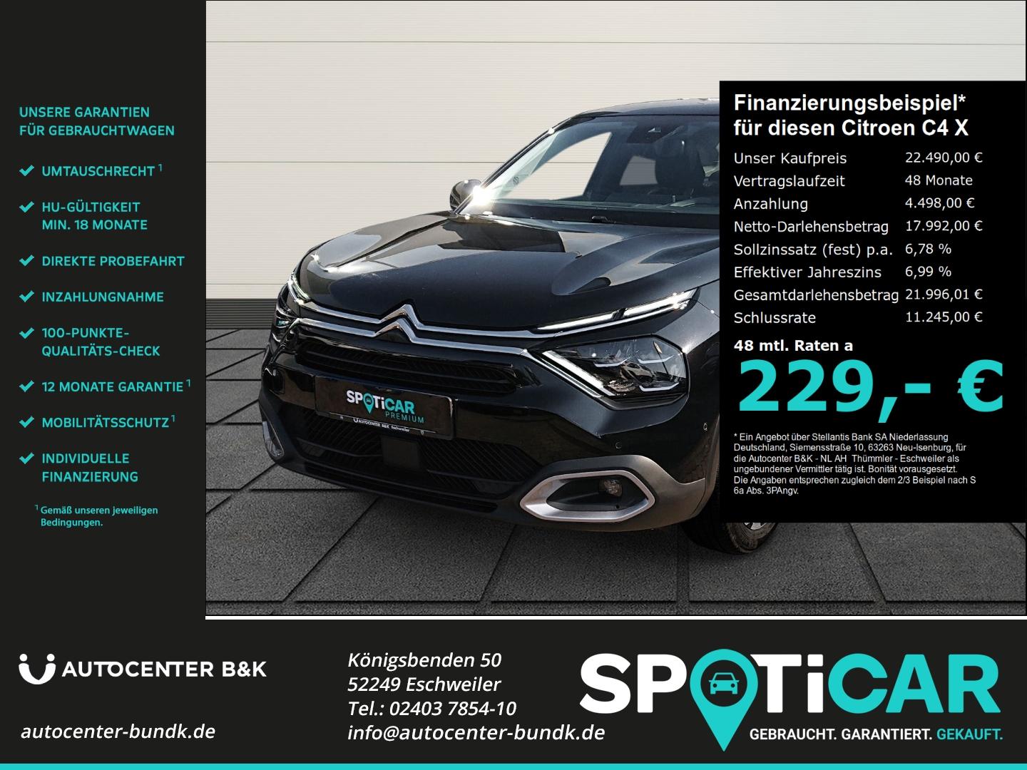 Citroën C4 X PureTech 130 EAT8 MAX El. Panodach Kamera N