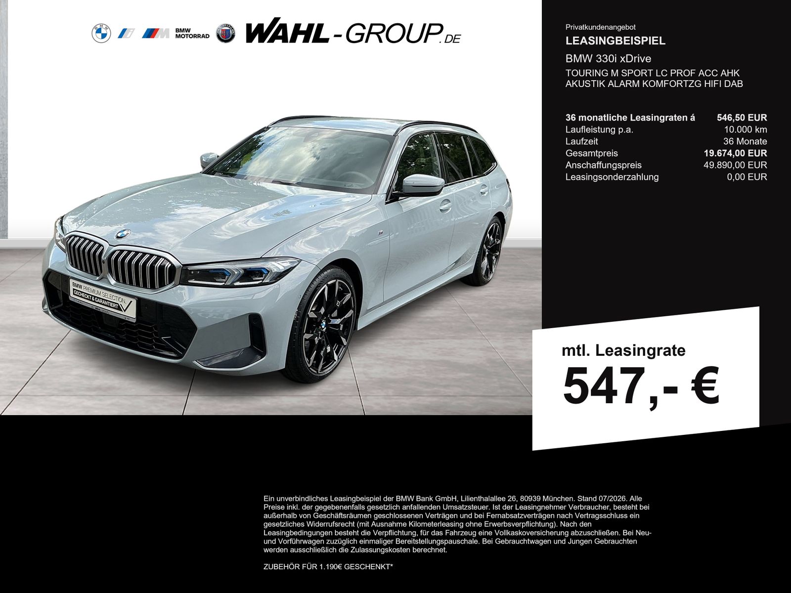 BMW 330i xDrive TOURING M SPORT LC PROF ACC AHK   AK