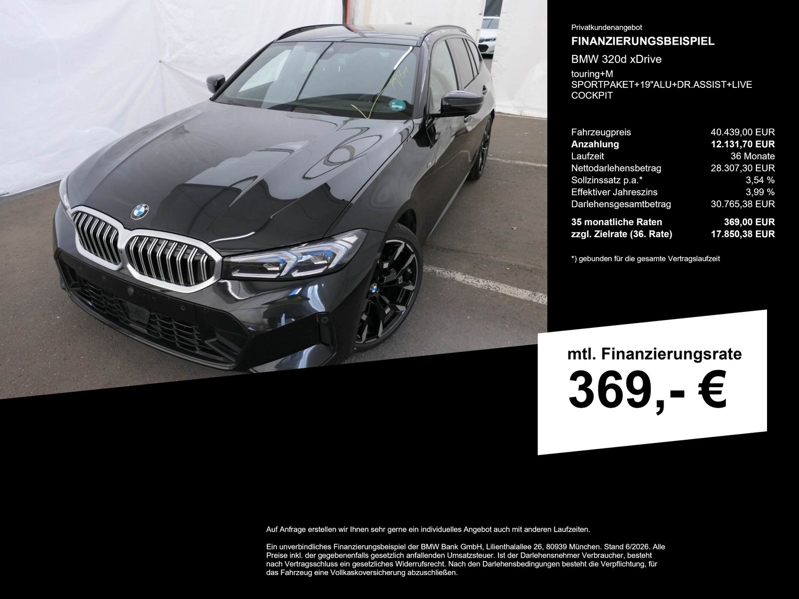 BMW 320d xDrive touring+M SPORTPAKET+19"ALU+DR.ASSIS imagem 2