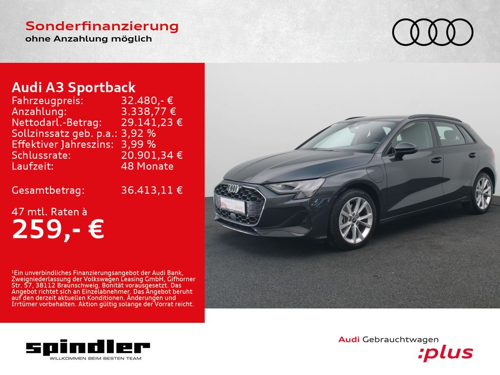 A3 Sportback 40 TFSIe S-tronic / Standklima, ACC