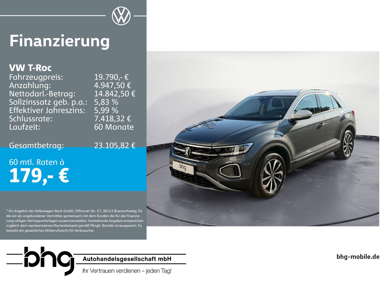 Volkswagen T-Roc Style 1,5 TSI 6-Gang