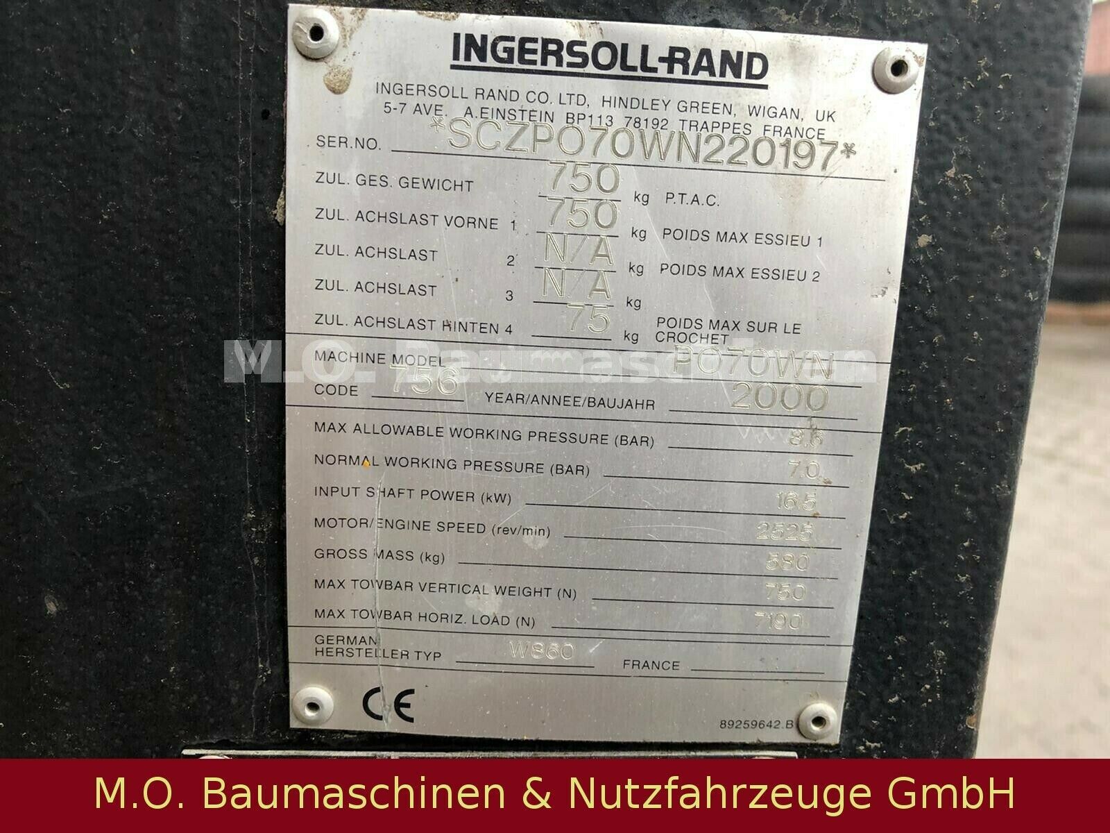 Fahrzeugabbildung Other Ingersoll-Rand / Kompressor / 7 bar / 750 Kg