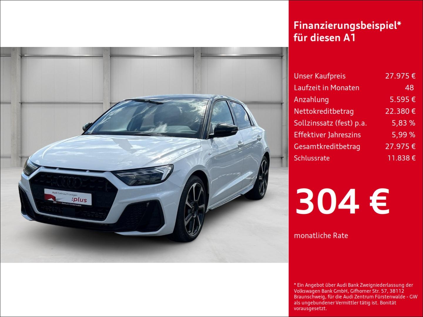 Audi A1 Sportback 40 TFSI S tronic S line Navi Digita