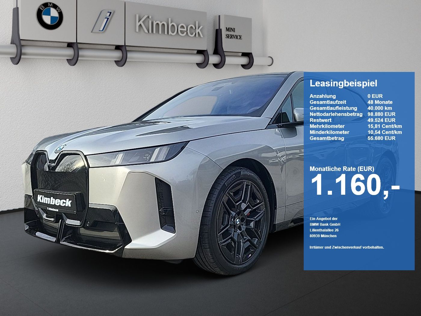 BMW iX xDrive60 M SPORT Allradlenk Sitzbelüft Luftfe