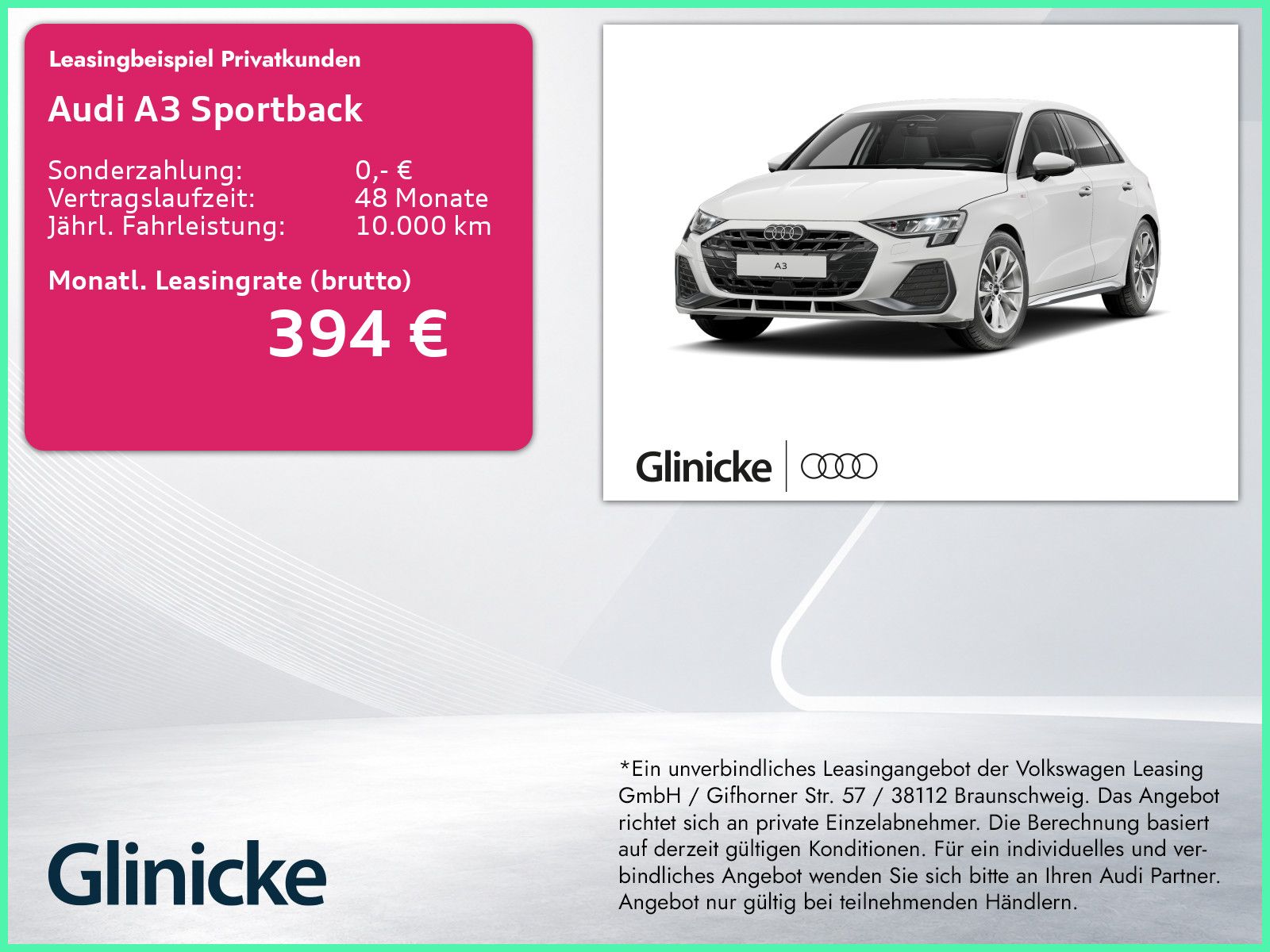 Audi A3 Sportback S line TFSI 85 kW S tronic