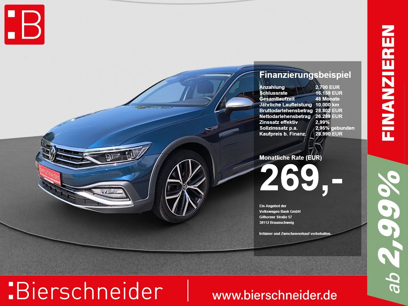 Volkswagen Passat Variant 2.0 TDI DSG Alltrack 4Mo. AHK DCC