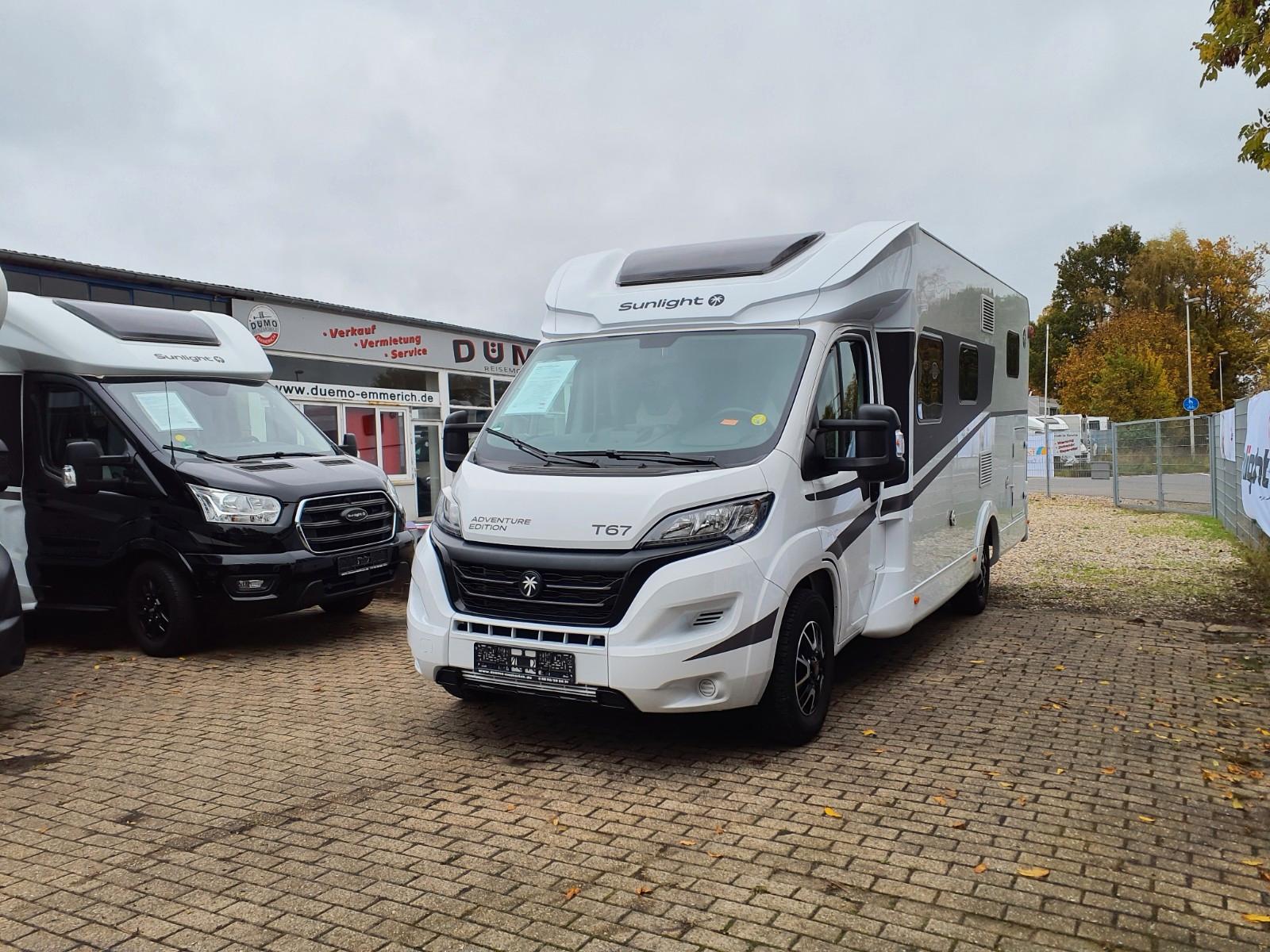 Sunlight T 67 Adventure Edition, Einzelbetten und Hubbett